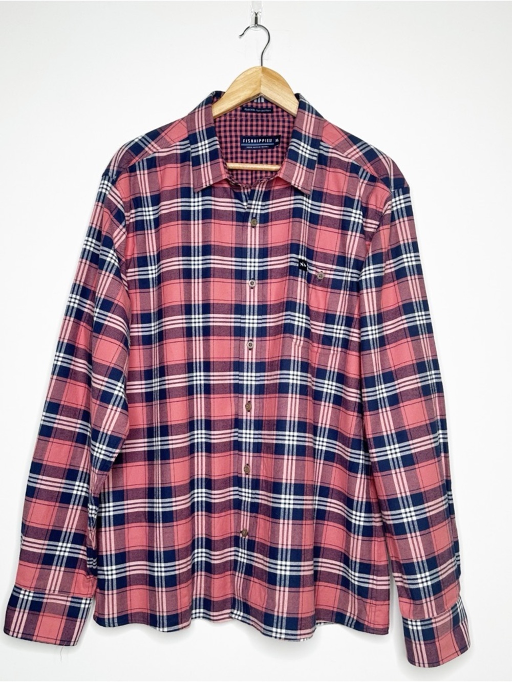 Fish Hippie Co. NEW! Flannel Collection Plaid Button Up Shirt XL